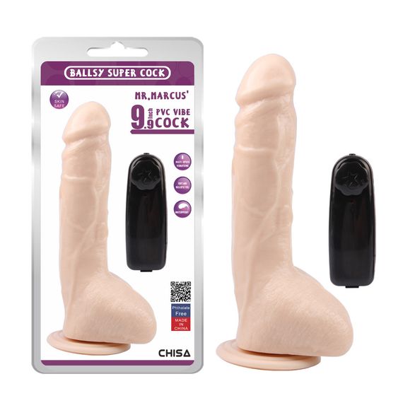 Вібратор на присосці Chisa Ballsy Super Cock MR.MARCUS' 9.9" з пультом керування sexstyle | Зображення 1