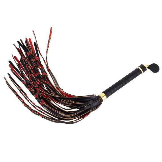 Флогер LOCKINK SEVANDA Red & Black Braided Tail Flogger, червоно-чорний, хвости з вузликами | Зображення 2