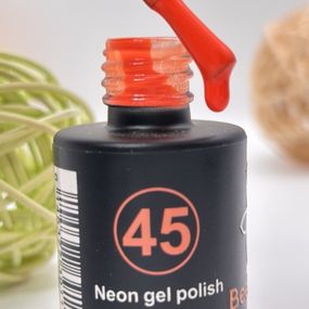 Гель-лак для нігтів Bee Nails 045 (неоновий помаранчевий) 8мл