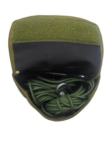 Гачок кішка з шнуром паракорд у підсумку М&М Вид 2 Olive Green Хакі (213696) | Зображення 1