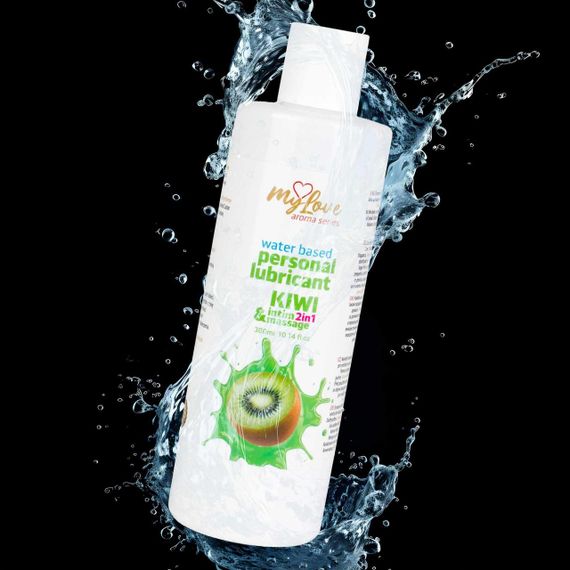 2в1 лубрикант та масажний гель - MyLove Aroma Series Intim&Massage Kiwi, 300 мл Sex Aura | Зображення 3
