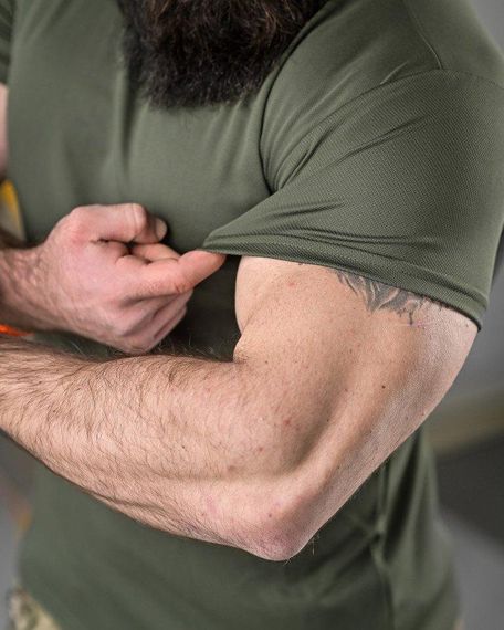 Тактична потоотводна футболка SABUR це наша посадка олива ВТ5125 | Зображення 3