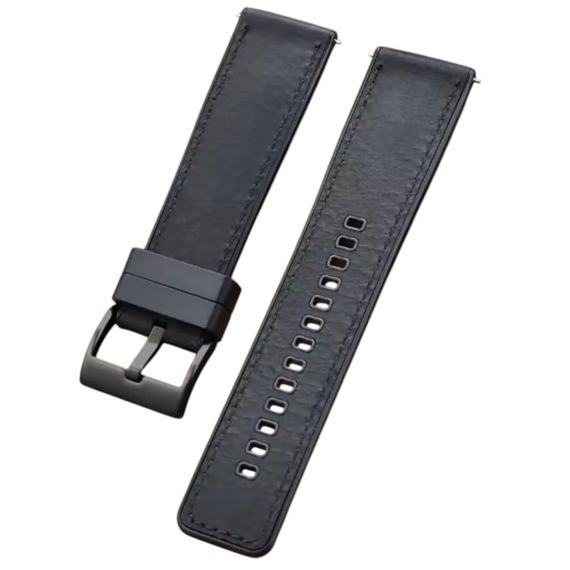 Ремінець Primolux Leather Silicone для годинника Amazfit Active Max / Amazfit Balance 2 - Black | Зображення 2