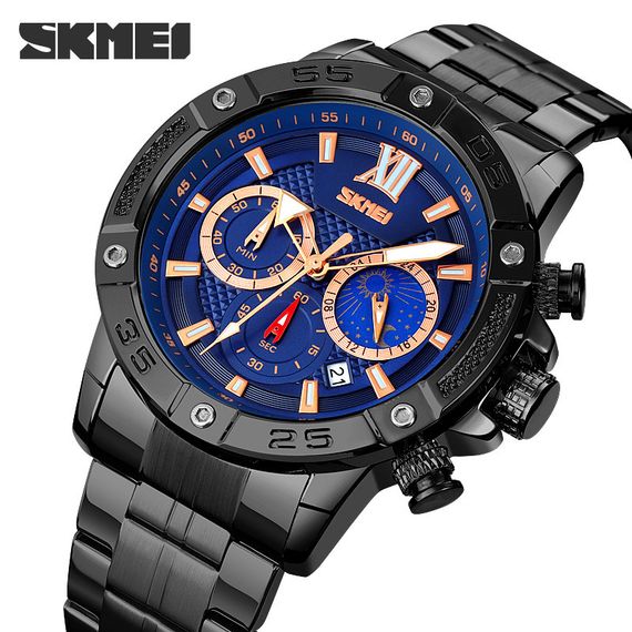 Годинник S2kmei 9235BKBU Black-Blue | Зображення 1