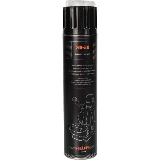 Засіб для очищення салону SHAFER SD50 650мл/637г пінний з пластиковою щіткою на кришці