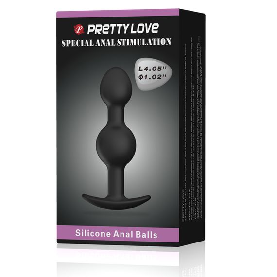 Анальна пробка - Pretty Love Special Anal Stimulation Anal Balls 4.05" Black | Зображення 8