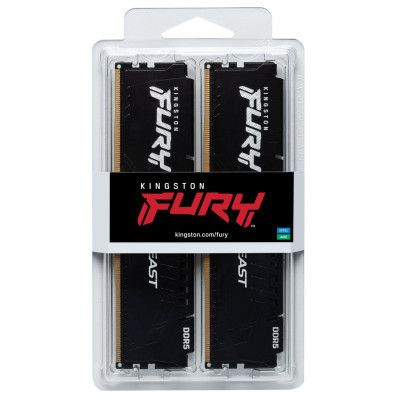 Модуль памяти для компьютера DDR5 16GB (2x8GB) 5200 MHz Beast Black Kingston Fury (ex.HyperX) (KF552C36BBEK2-16) | Зображення 4
