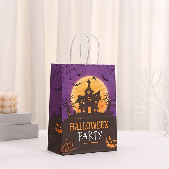 Паперовий пакет Halloween Babydoll 21х15х8 см. Фіолетовий 433-3 | Зображення 1