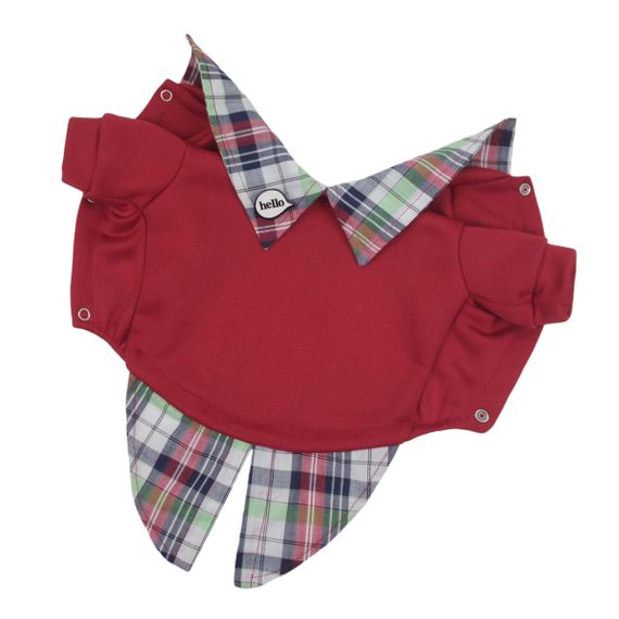 Толстовка з сорочкою червона Y-296 | Зображення 3