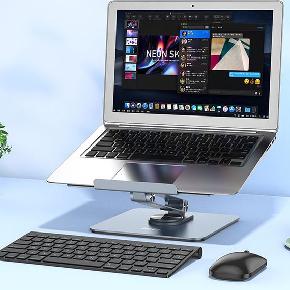 Держатель настольный Hoco PH52 Plus Might metal rotating Metal gray | Зображення 7