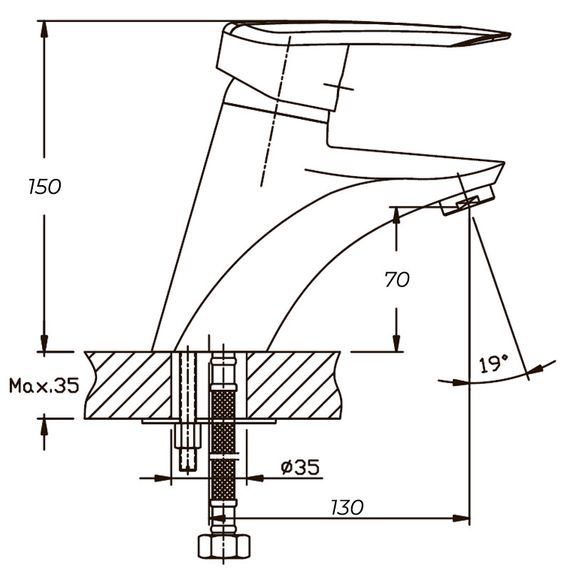 Змішувач для умивальника Haiba Disk 001 (HB0050) | Зображення 1