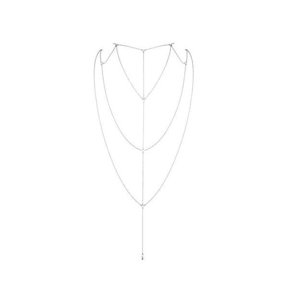 Ланцюжок для спини Bijoux Indiscrets Magnifique Back and Cleavage Chain - Silver, прикраса для тіла