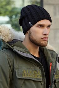 Мужская шапка-колпак «Монблан» черный