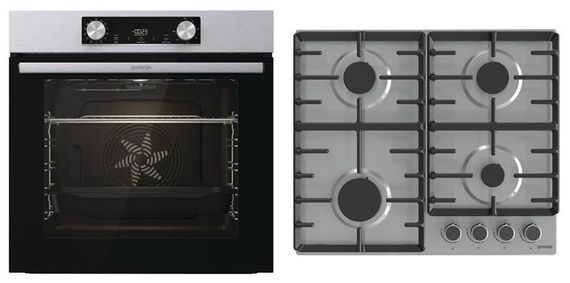 Комплект Gorenje (духовка электрическая BO6737E02XK + варочная поверхность газовая G642ABX) SET_BO6737E02XK_G642ABX