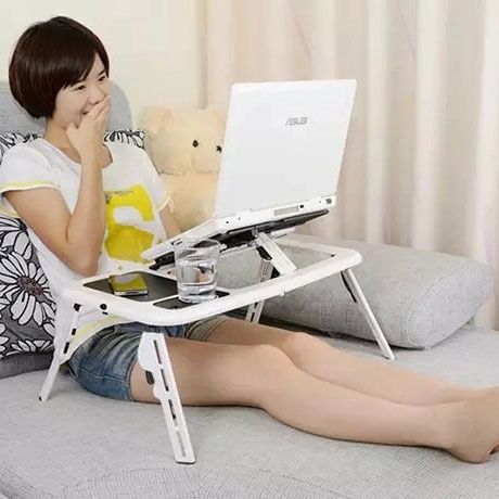 Складаний столик для ноутбука LD-09 E-Table, столик з охолодженням 2 CY-365 USB кулера | Зображення 3