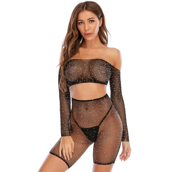Еротичний комплект Babydoll 44 Чорний 1015 | Зображення 1