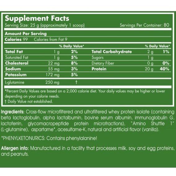 Протеин Scitec Nutrition 100% Whey Isolate 2000 g /80 servings/ Pistachio | Зображення 1