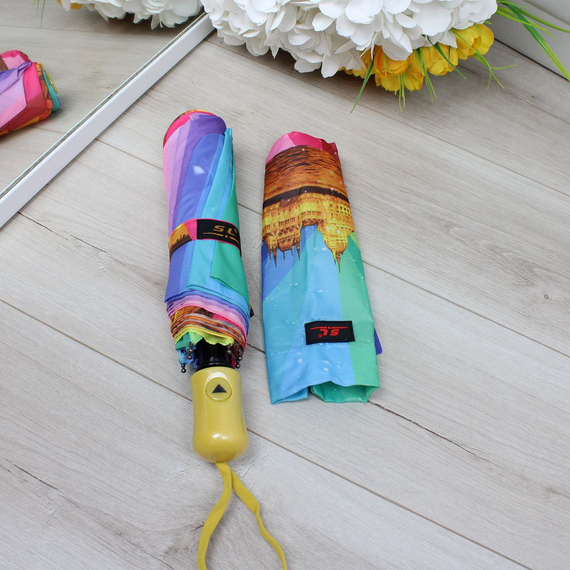 Парасолька жіноча напівавтомат Будапешт Парасолька антивітер | Зображення 1