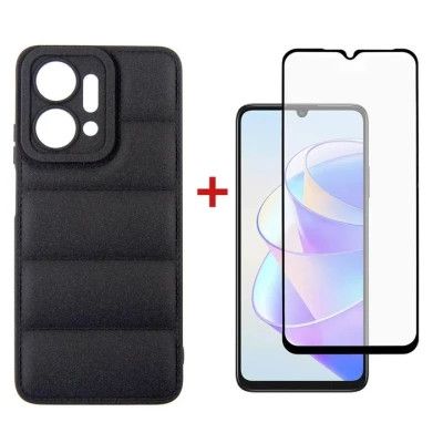 Чехол для мобильного телефона Dengos Kit for Honor x7a case + glass (Black) (DG-KM-55)