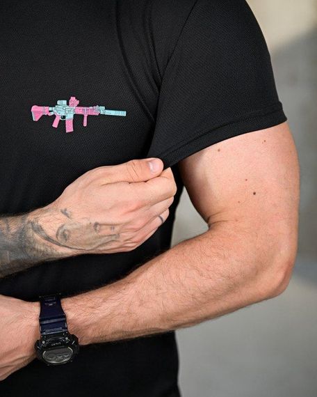 Тактична волога відводна футболка gun black ПП4646 | Зображення 4