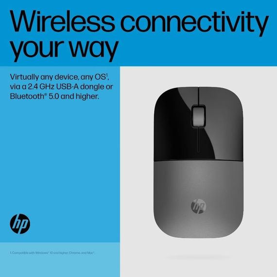 Мишка HP Z3700 Dual Wireless/Bluetooth Silver (758A9AA) | Зображення 7