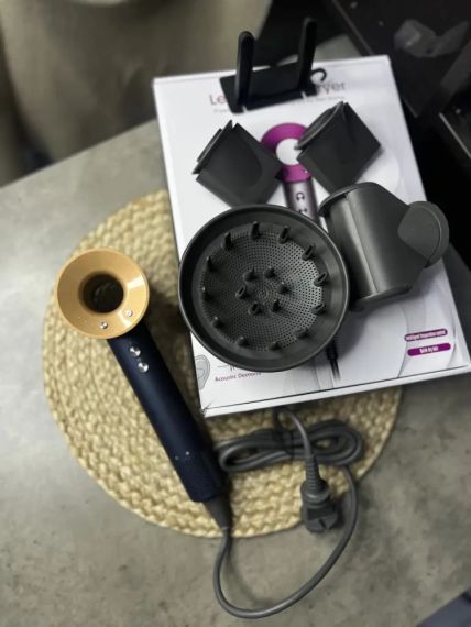 Фен Super Hair Dryer синій з іонізацією та турборежимом 5 насадок (Y-43) | Зображення 1