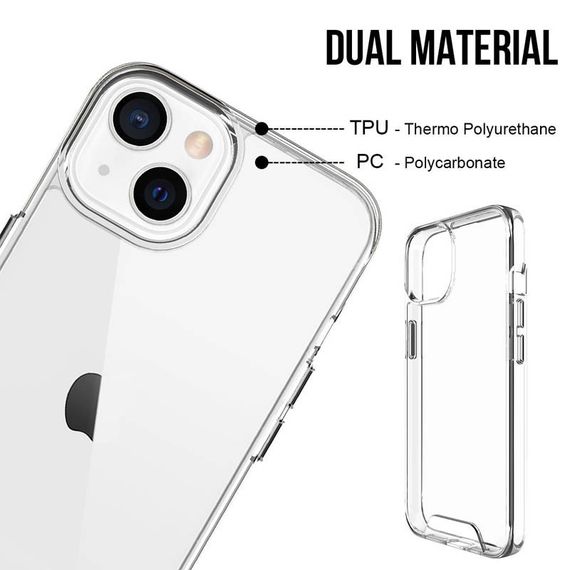 Чохол TPU Space Case transparent для Apple iPhone 15 Plus (6.7") Прозорий | Зображення 3