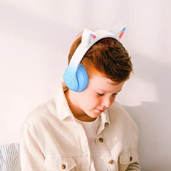 Беспроводные наушники HOCO W42 Cat ears BT headphones Crystal Blue | Зображення 2