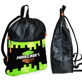 Рюкзак-мішок для взуття, спортивної форми Майнкрафт «Minecraft» дитяча сумка для змінки з розширювачем (01259)