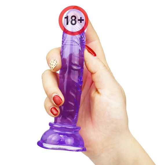 Фіолетовий фалоімітатор We Love Velvet Touch з присоскою 12*2.2 cm | Зображення 5