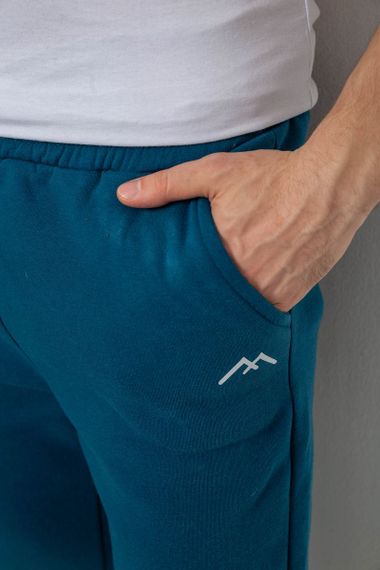 Спортивные штаны мужские на флисе, цвет изумрудный, 238R57256 | Зображення 4