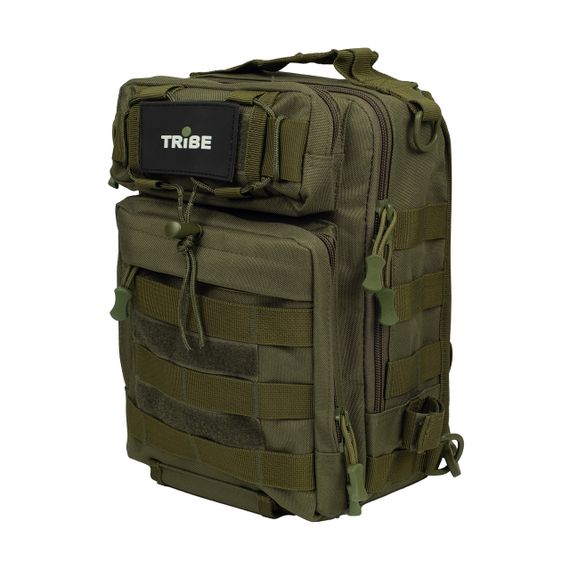 Сумка через плече Tribe Sling Pack 6,5л оливкова, тактична сумка слінг трайб з MOLLE для EDC