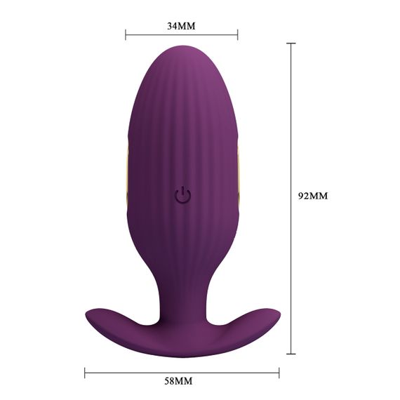 Анальна пробка PRETTY LOVE Jefferson, 12 vibration functions 3 electric shock functions Sex Aura | Зображення 4