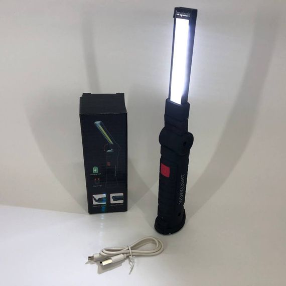 Світлодіодний ліхтар кемпінг W52 SMD + COB, червоний + білий, магніт, гачок, кемпінговий складний ліхтар | Зображення 1
