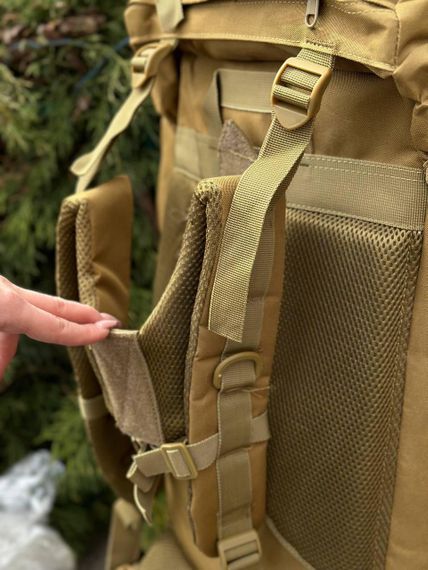 Рюкзак Койот тактичний Каркасний 80л Coyote Алюмінієва рама | Зображення 9