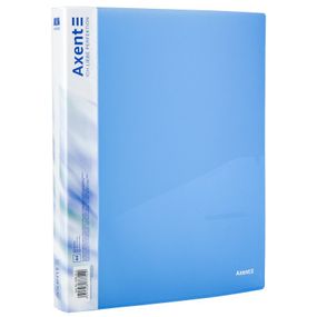 Папка на кольцах Axent А4 с 4-мя кольцами 700 мкм 35 мм Прозрачная синяя (1208-22-A)