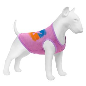 Майка для собак WAUDOG Clothes малюнок "Прапор", сітка, L, B 42-45 см, C 28-31 см рожевий