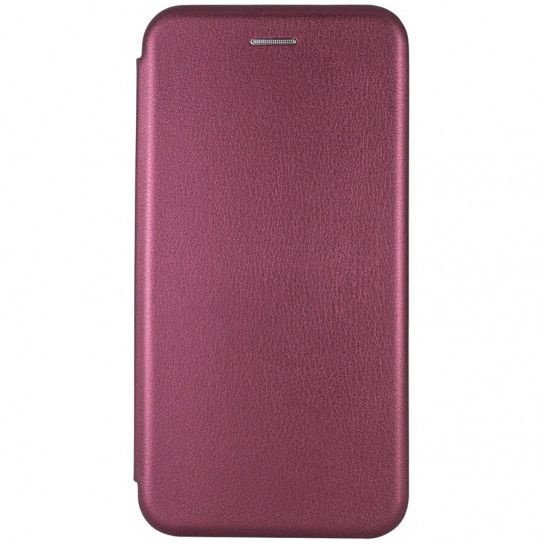 Кожаный чехол-книжка Classy для Xiaomi Redmi 7 Бордовый