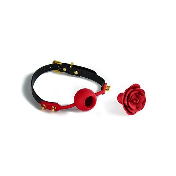 Роскошный кляп в виде розы Zalo - Rose Ball Gag, двойное использование sexstyle | Зображення 2