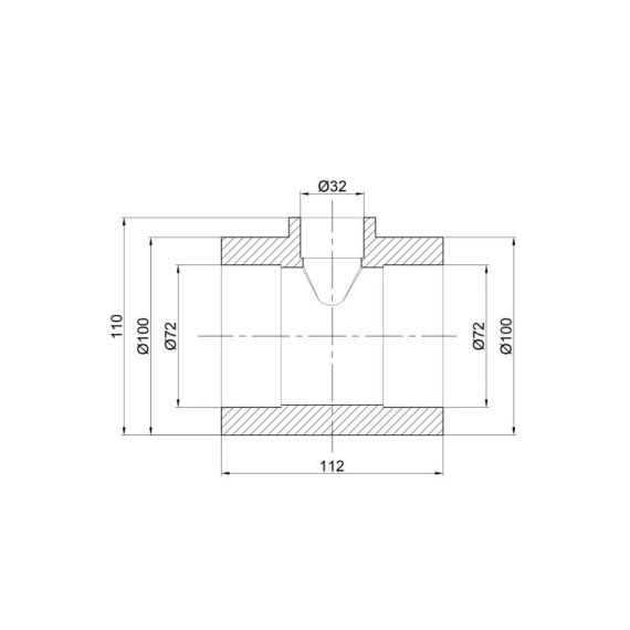 Тройник PPR Thermo Alliance 75х32х75 | Зображення 1