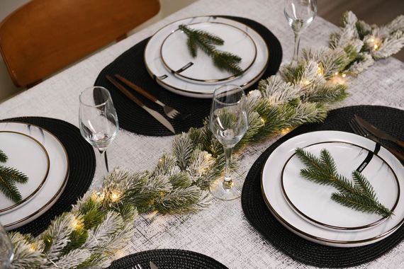 Скатертина Ardesto Shine 140х180см, 100% поліестер, сріблястий (ART08SS) | Зображення 3