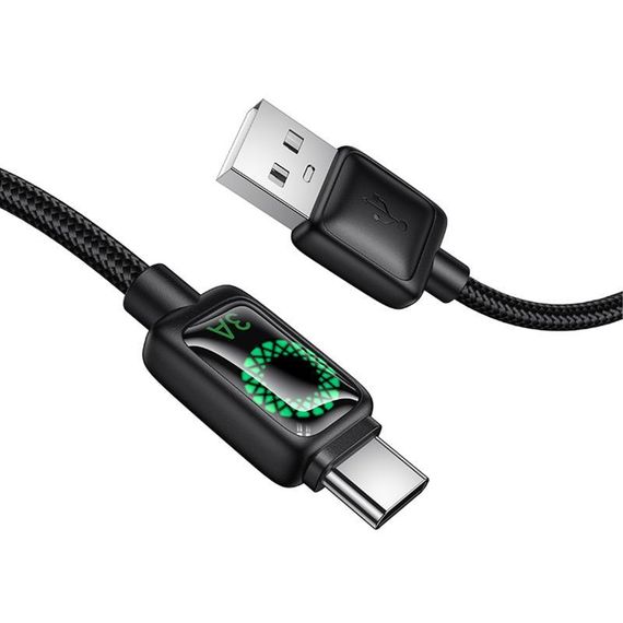 Дата кабель Hoco U146 Mundo USB to Type-C 36W (1.2m) Black | Зображення 3