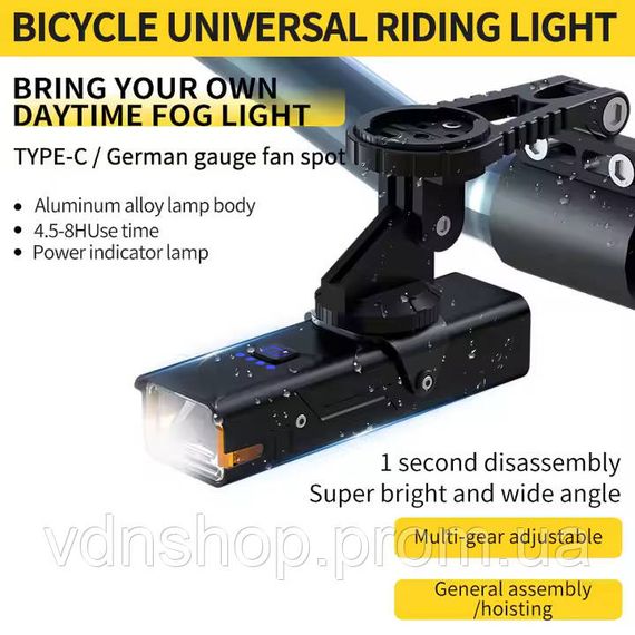 Велосипедный фонарь с защитой от влаги Q06 310LM, Фонарь для велосипеда с защитой от воды IE-28 | Зображення 7