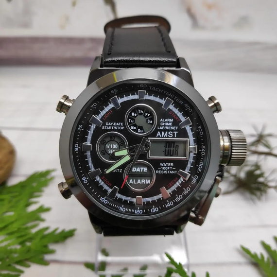 Наручний чоловічий годинник AMST Watch / Армійський чоловічий годинник з підсвічуванням вологостійкий | Зображення 3