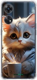 Чохол на Oppo Reno8 T Білий кіт "5646sp-2969-2448"