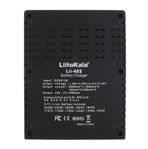 Зарядное устройство для аккумуляторных батареек LiitoKala Lii402 | Зображення 8