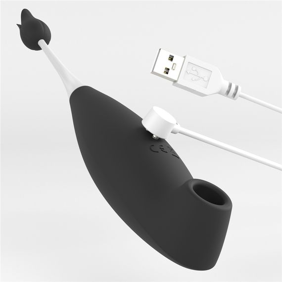 Кліторальний вібратор з вакуумним стимулятором IJOY Rechargeable Clit Pro, чорний | Зображення 8