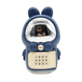 Копилка сейф электронная с замком Space Rabbit Piggy Синяя