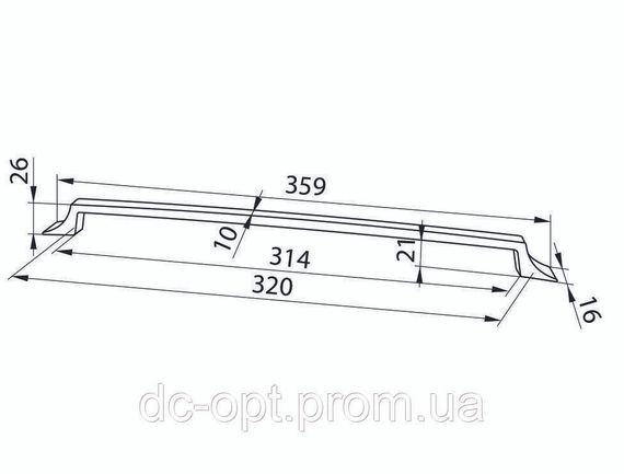 Ручка DL 41/320 BLK-RM Чорний Матовий ДС СтандартЛайн | Зображення 2