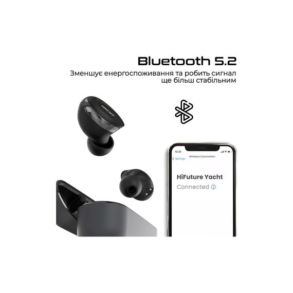 Навушники HIFuture Yacht Black (yacht.black) | Зображення 1